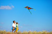 father and son kite